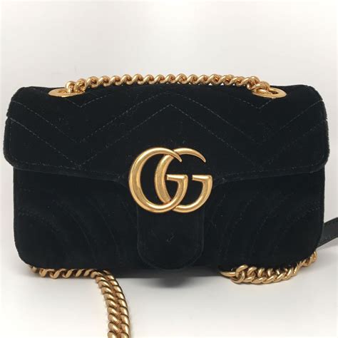 gucci velvet matelasse|GG Marmont small shoulder bag in black velvet .